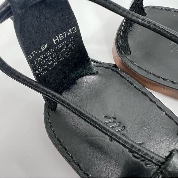 Madewell Sandals Black Leather Size 7.5 - Picture 8 of 11